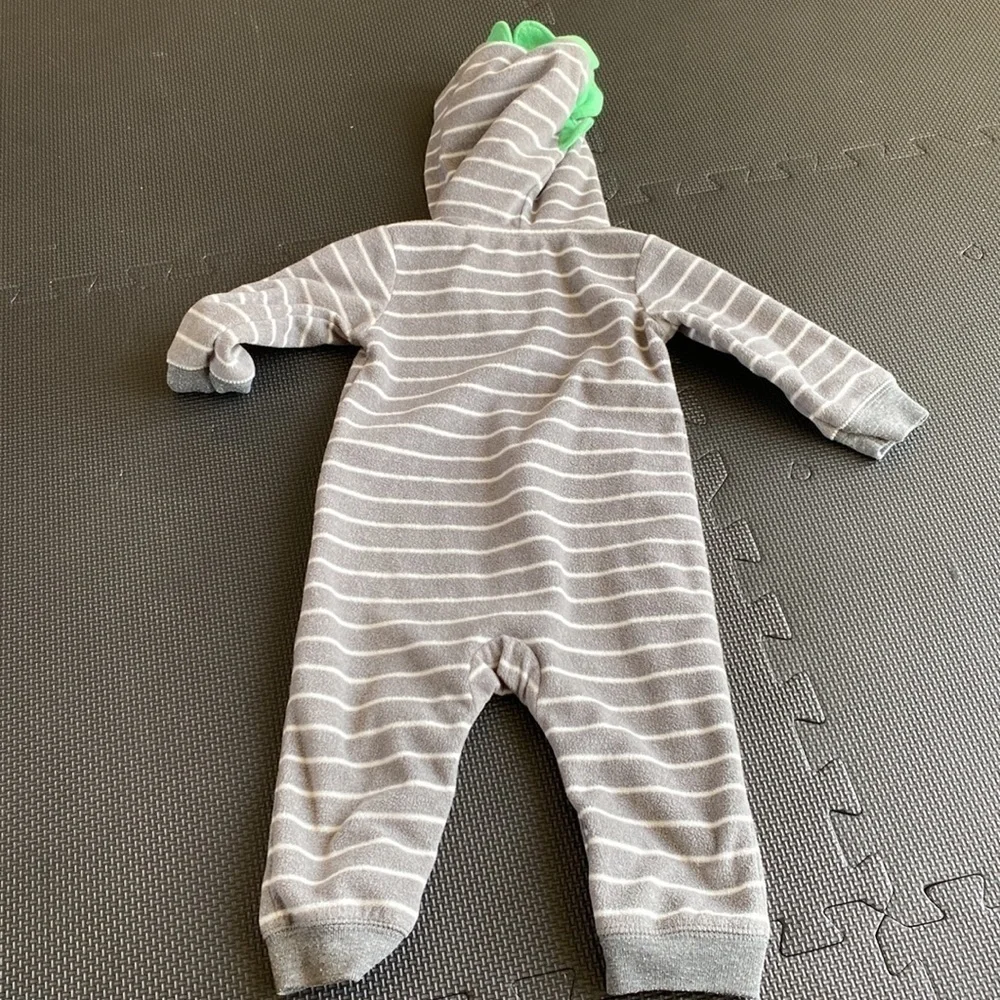 Carters Unisex Fleece Hooded Bodysuit Size 9 Months